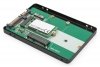 Digitus Adapter na dysk SATA/HDD 2,5 M.2 /mSATA SATA 3,6 Gbit/s, zapis do 520 MB/s Aluminiowa